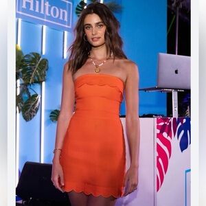 NWT Reformation Isles linen orange dress size 4